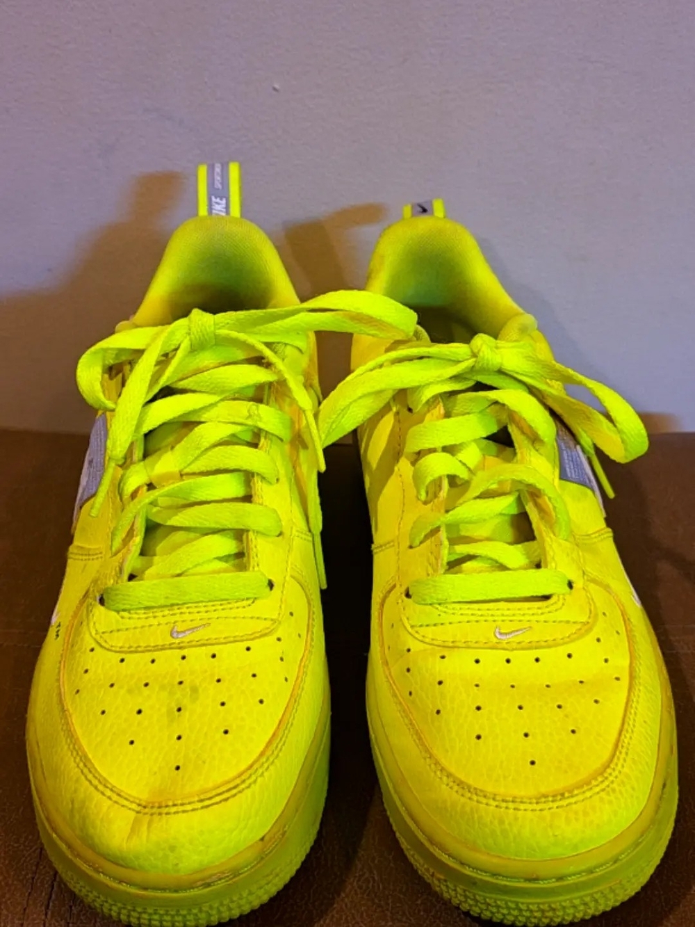 Nike Neon Yellow Lace-Up Sneakers